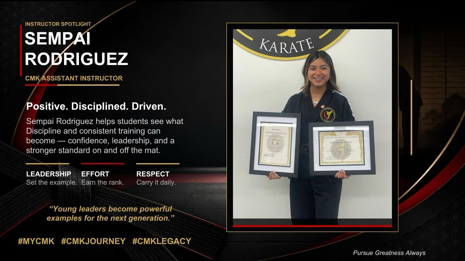 Sempai Rodriguez — CMK Assistant Instructor at Crescent Moon Karate