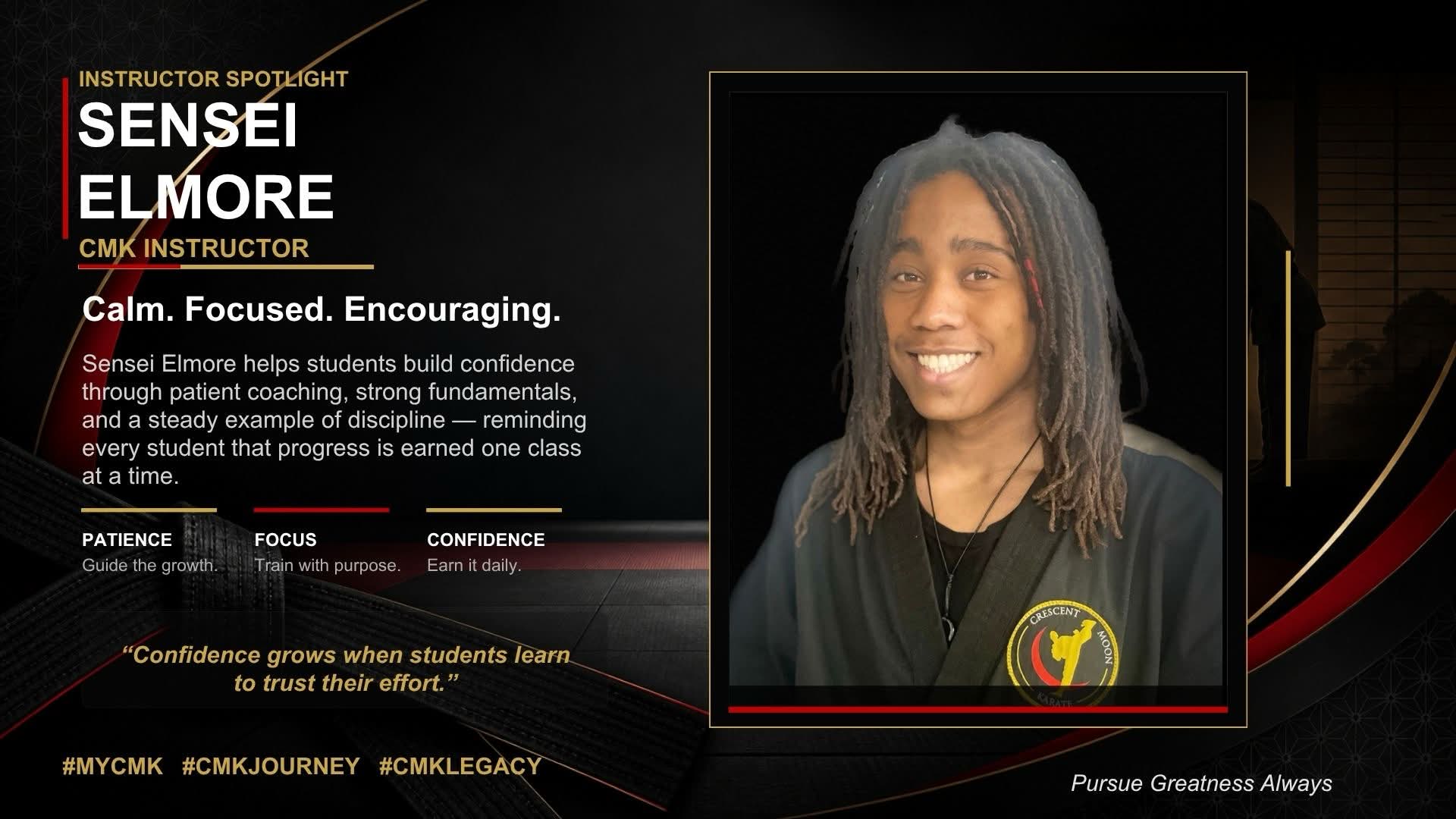 Sensei Elmore — CMK Instructor at Crescent Moon Karate